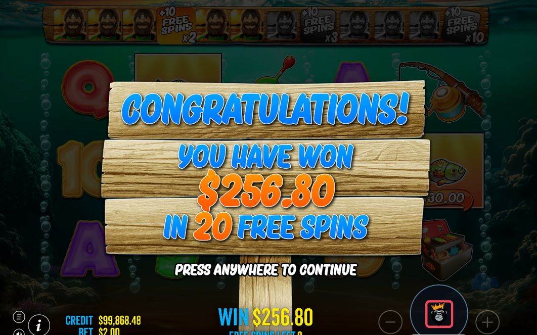 Vinst med insamlade MONEY FISH-värden från WILD